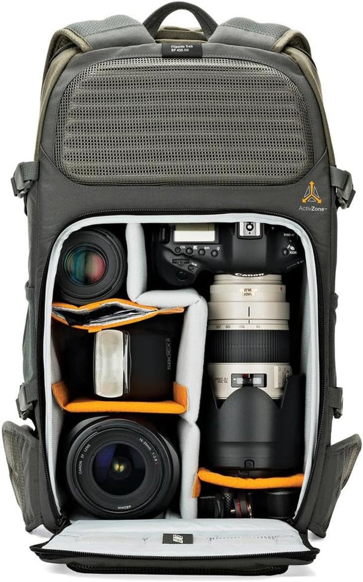 Lowepro Flipside Trek 450 Rucksack, Kamerarucksack für DSLRs und mehrere Objektive, Kamerarucksack f