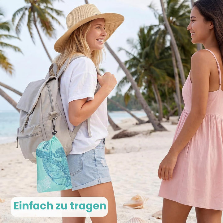 Zocipro Stranddecke Sandfrei 210x200cm – Ultraleicht, Wasserdicht &amp; Faltbar – Picknickdecke mit 4 He