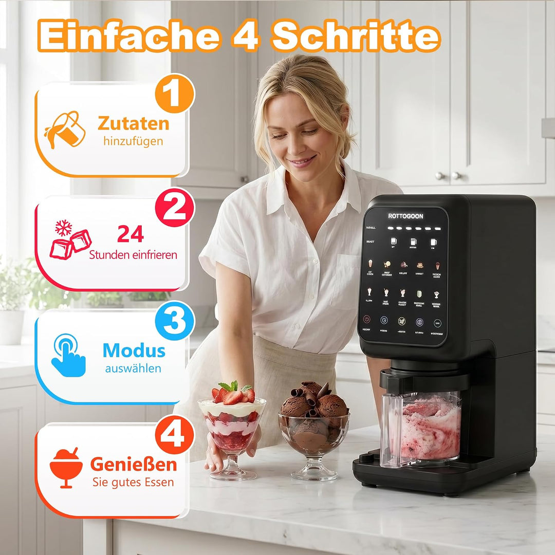 ROTTOGOON Eismaschine mit Mix In Funktion