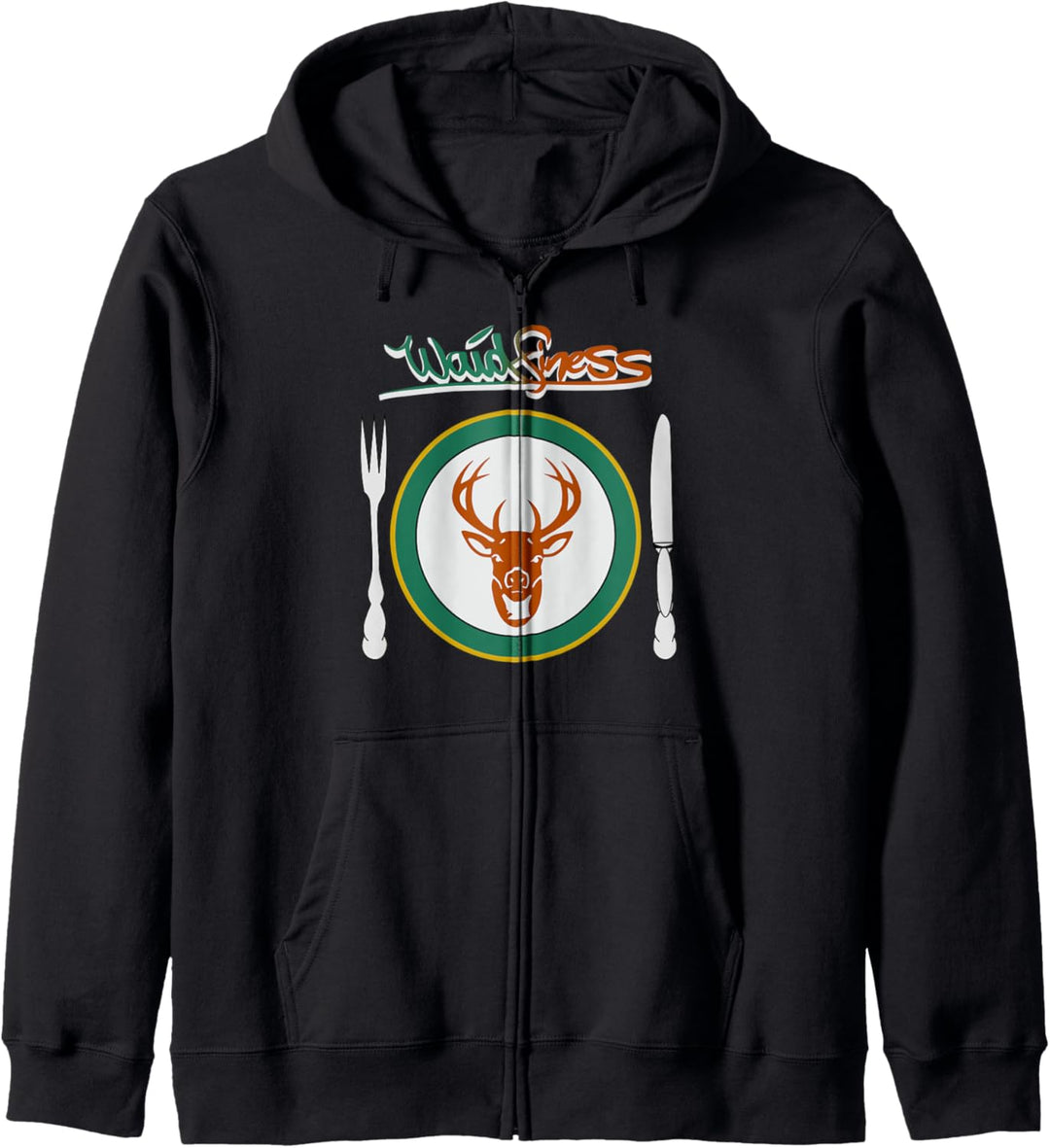 Jagd Kiste Waidfiness Logo Kapuzenjacke
