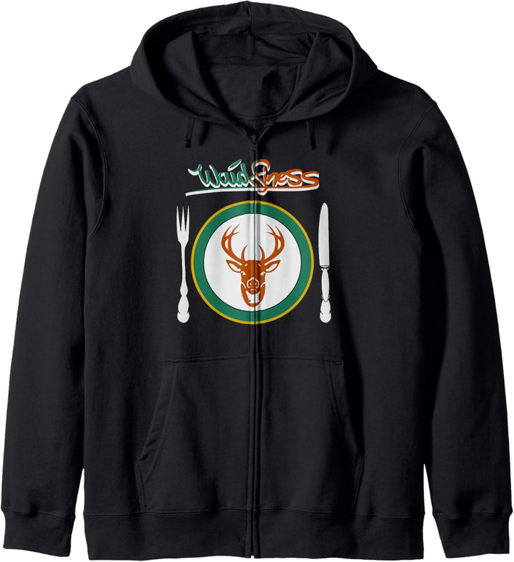 Jagd Kiste Waidfiness Logo Kapuzenjacke