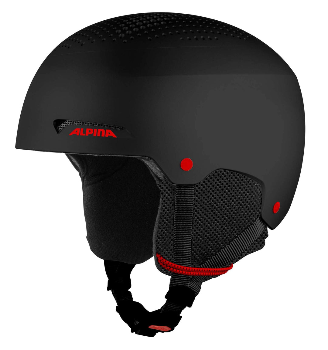 ALPINA Unisex Erwachsene Schaufel Helmet, schwarz matt-rot (Multicolor), 51-55