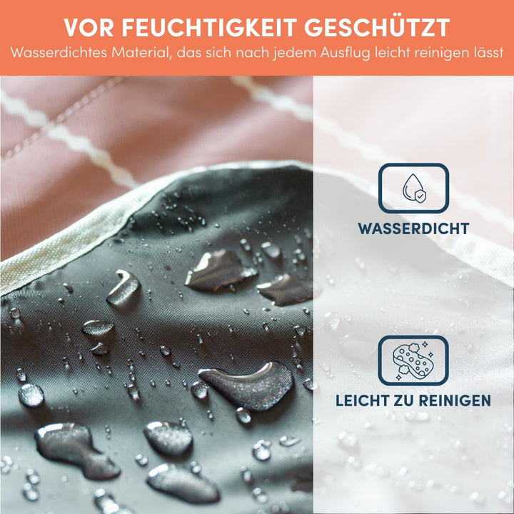 monbento – 25-Liter-Isoliertasche + wasserdichte Tischdecke – Ideal für Picknicks – Rosa
