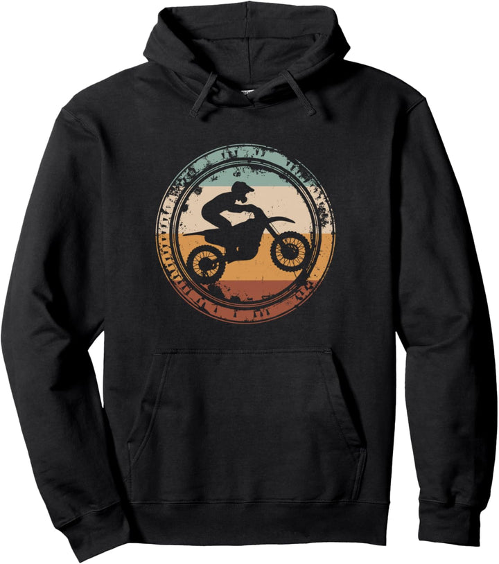Dirt Bike Motocross Enduro Motorrad Vintage Pullover Hoodie