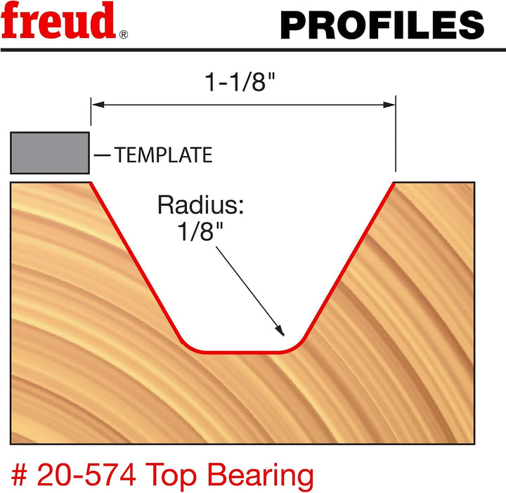 Freud 20-574: 3,8 cm (Durchmesser) Buchstaben-Bit mit 1,27 cm Schaft, 6,4 cm Gesamtlänge einheitsgrö