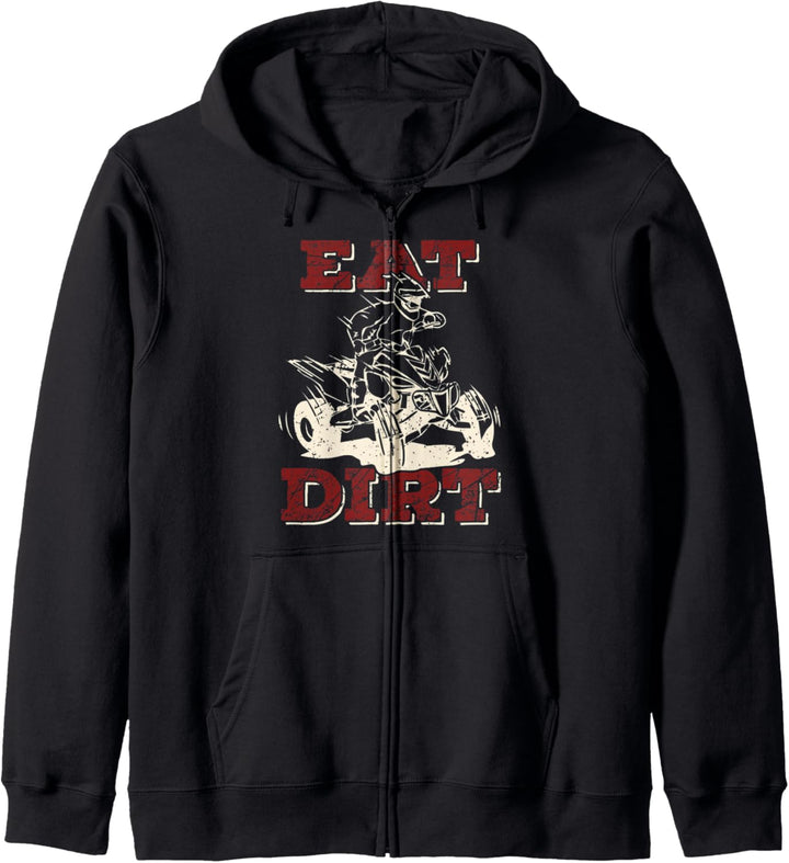 Eat Dirt Quad Biker Geschenk ATV Quad Kapuzenjacke