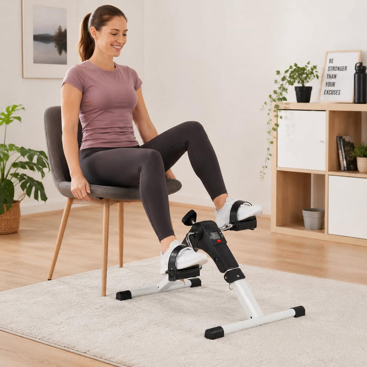 MAXOfit Pedaltrainer MF-9, Klappbar, Heimtrainer für Arme und Beine, Widerstand Verstellbar, Zählwer