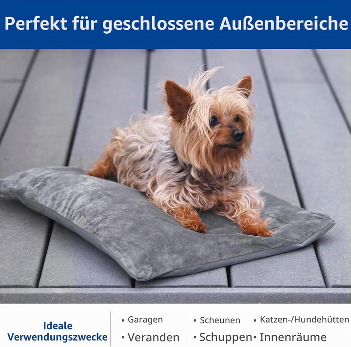 Outdoor Heizkissen für Katze &amp; Hund, Konstante Wärme, Wasserfest, 70×40 cm L, L
