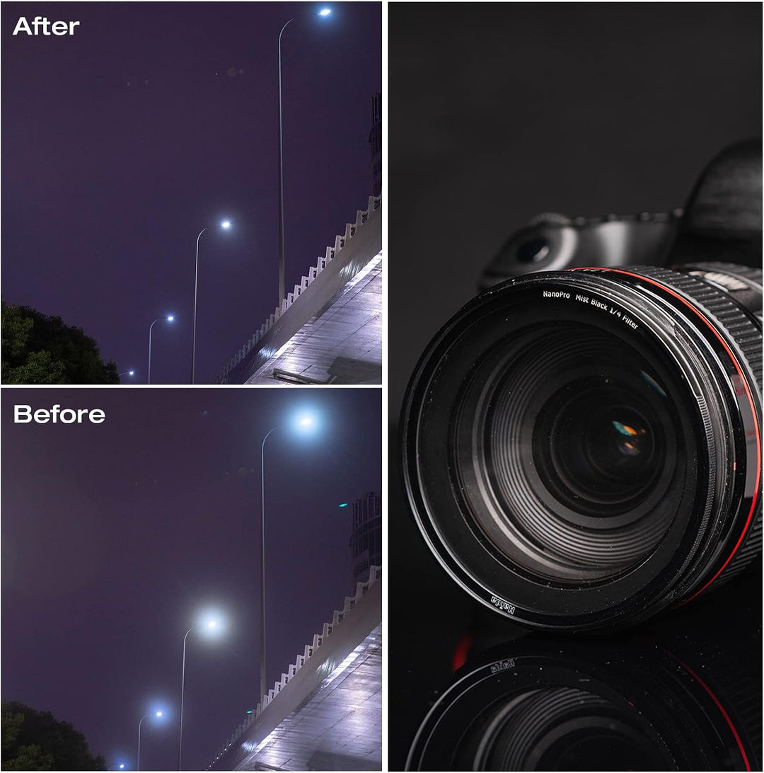 Haida 67 mm Nebel Black 1/4 Filter Diffusion Effect Soft Glow Lens Filter (NanoPro Series), 67 mm