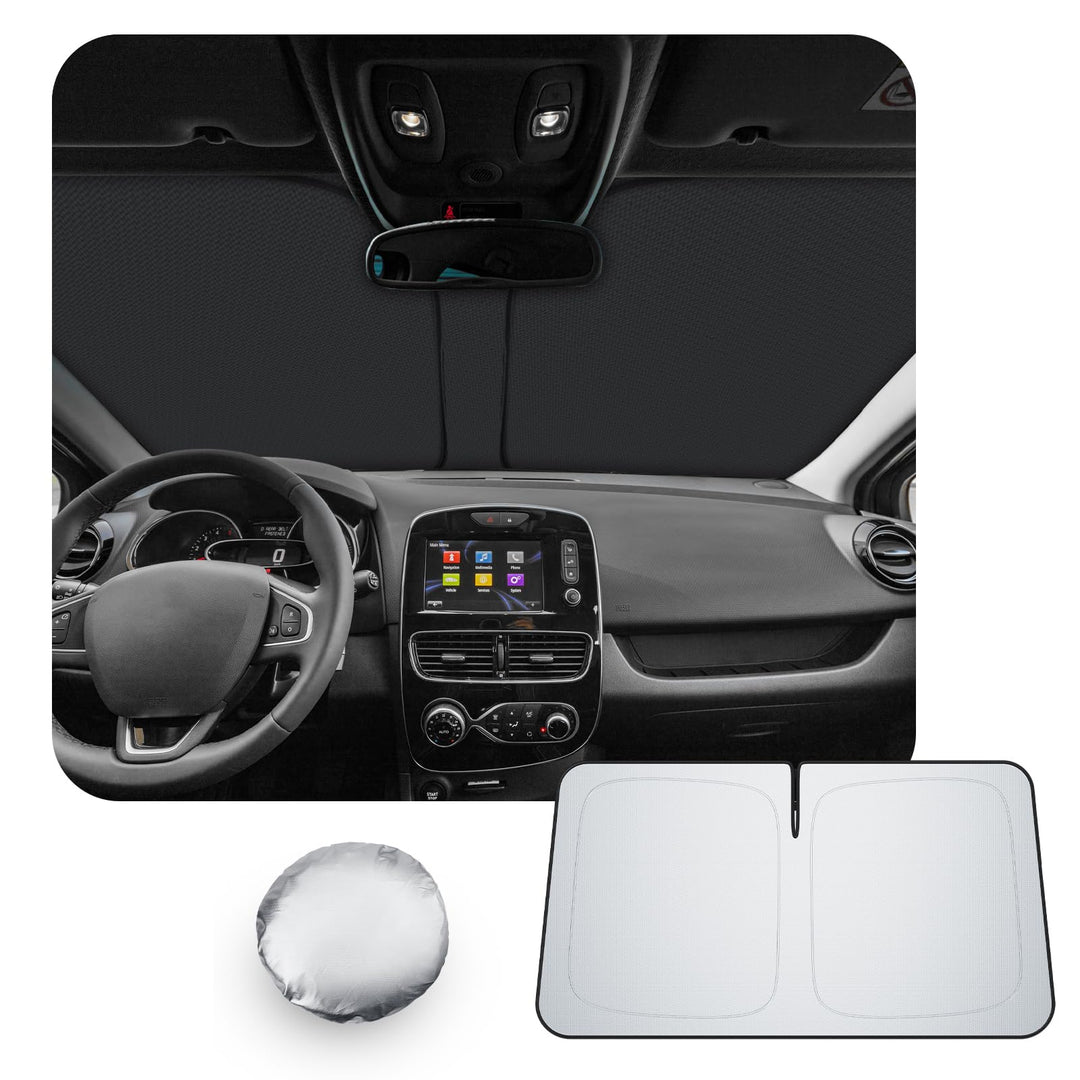 [Upgrade] CDEFG Kompatibel mit Renault Clio 4 2013-2019 Sonnenschutz Abdeckungen Frontscheibe Sonnen