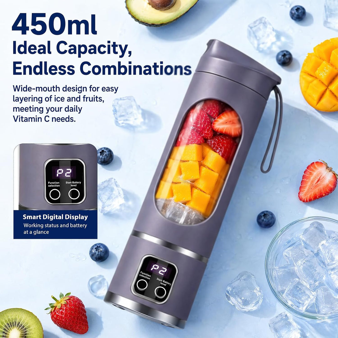 Tragbarer Mixer Smoothie Maker To Go, 500ml Mini Standmixer für Shakes, Smoothie Maker Klein, Portab