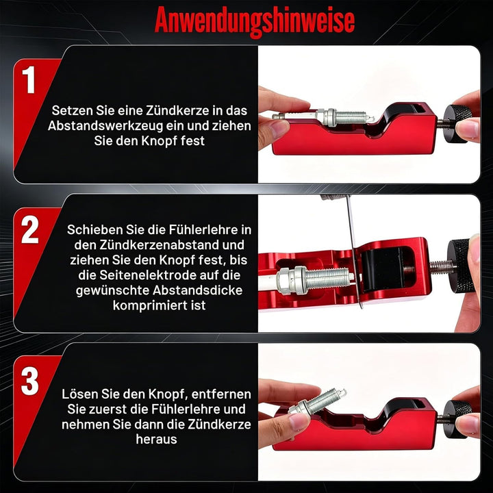 Zündkerzenspaltmesser Fühlerlehre Set 32 Klingen Dickenmesslehre 10-16mm