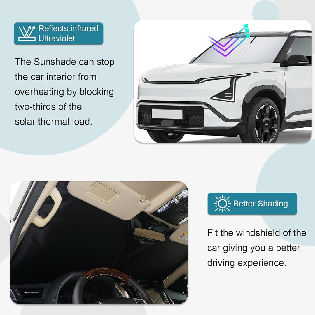 [Upgrade] CDEFG Kompatibel mit Kia EV5 2025 2026 Sonnenschutz Abdeckungen Frontscheibe Sonnenschirm