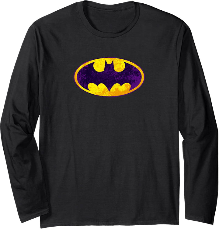 Batman Neon Distress Logo Langarmshirt