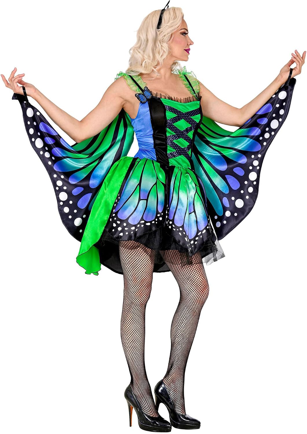 W WIDMANN MILANO Party Fashion - Kostüm Schmetterling, Kleid mit Tutu, Flügel, Tierkostüm, Faschings