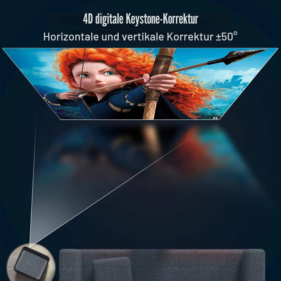 Beamer, WiMiUS Full HD 1080P Beamer 5G WiFi Bluetooth Beamer Unterstützung 4K Video, LED Heimkino Vi