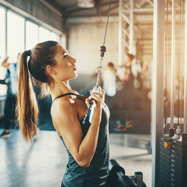 BalanceFrom Trizeps Press Down Kabelbefestigung LAT Pulldown Aufsatz Gewicht Maschine Zubehör V Grif