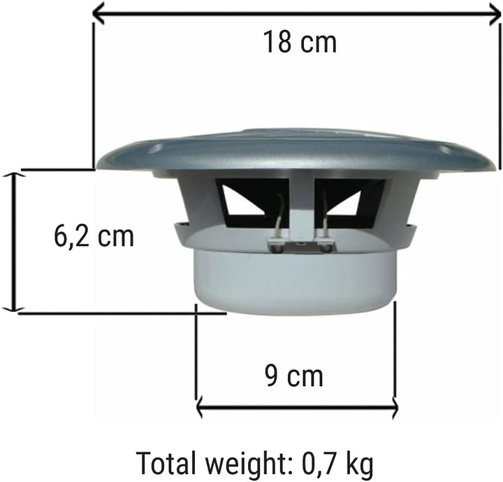 2 PYLE PLMR60S 18 cm 180 mm silber doppelkonus lautsprecher wasserdicht meer pool boot hotel restaur