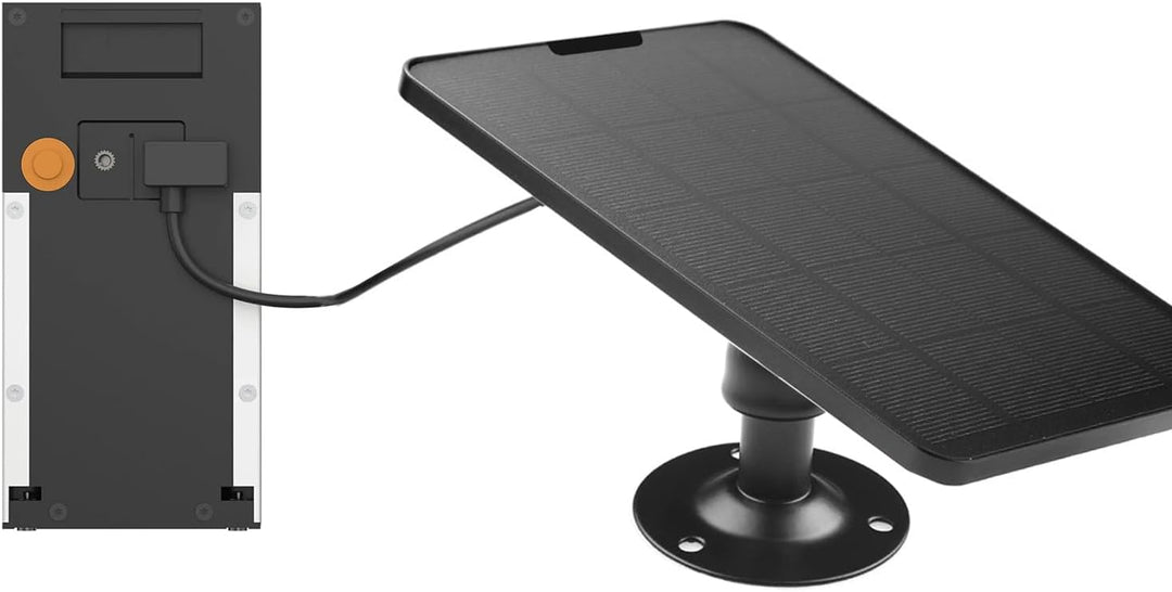 Solar-Ladegerät für Ring, Video-Türklingel (2. Generation – Version 2020) Schwarz, Schwarz