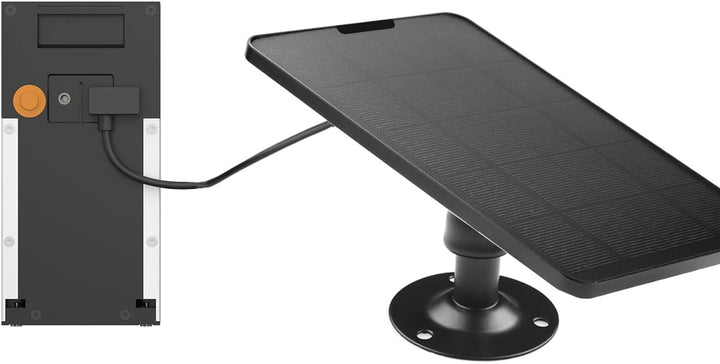 Solar-Ladegerät für Ring, Video-Türklingel (2. Generation – Version 2020) Schwarz, Schwarz