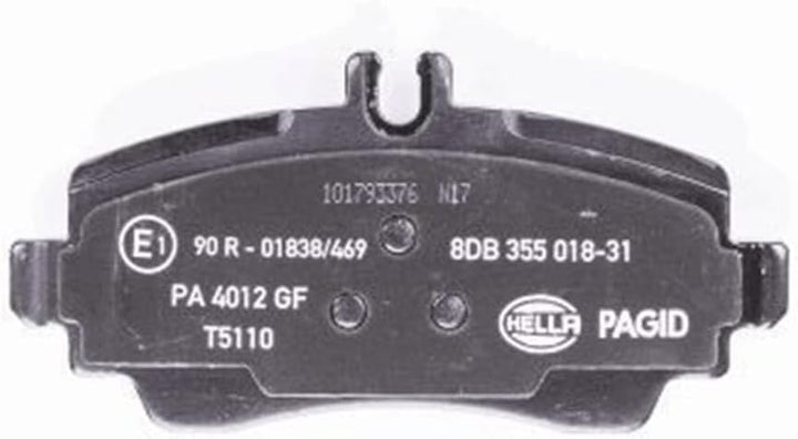 HELLA PAGID 8DB 355 018-311 Bremsbelagsatz - T5110 - Dicke/Stärke: 16.5mm - Bremssystem: Lucas - für