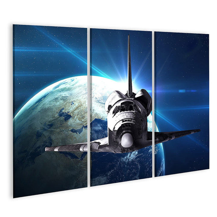 islandburner Bild auf Leinwand Raumfähre Auf Einer Mission Im Weltall Bilder Wandbilder Poster Leinw