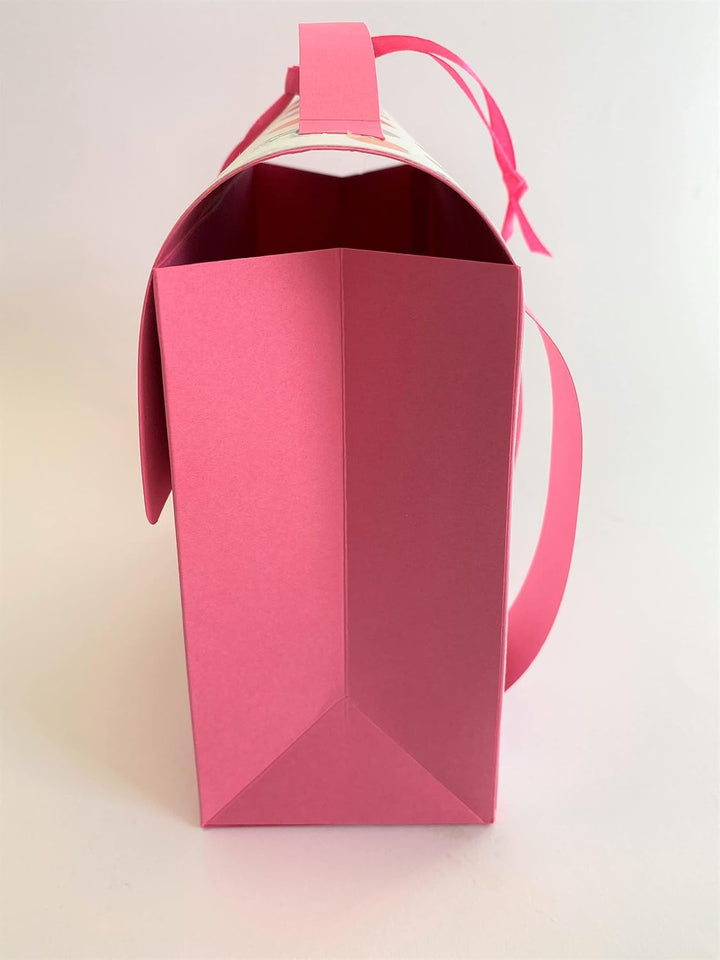 Handgefertigter Schulranzen aus Karton, Geschenkverpackung Einschulung