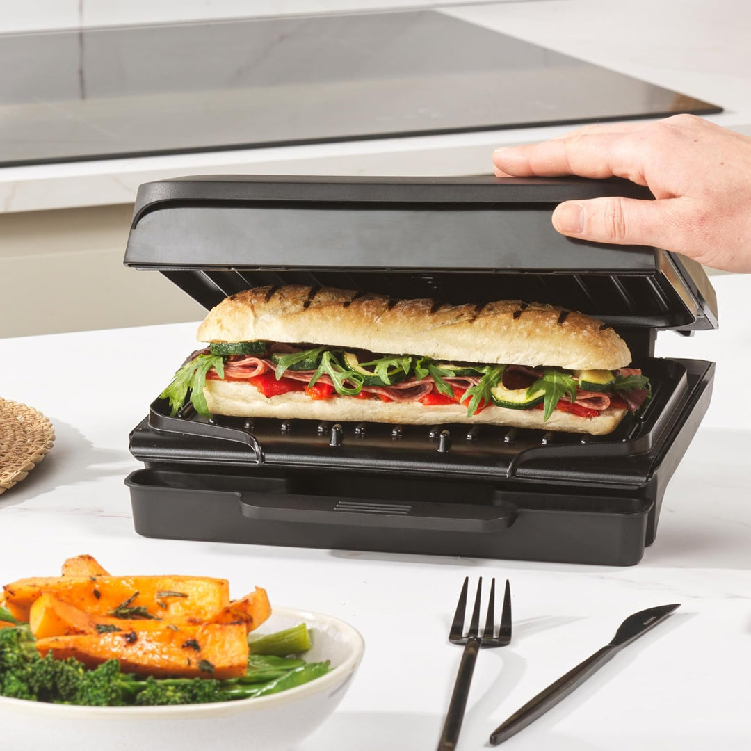 Salter ActiGrill Kompakt – 2-Portionen-Gesundheitsgrill, Schwimmendes Scharnier für dickere Speisen