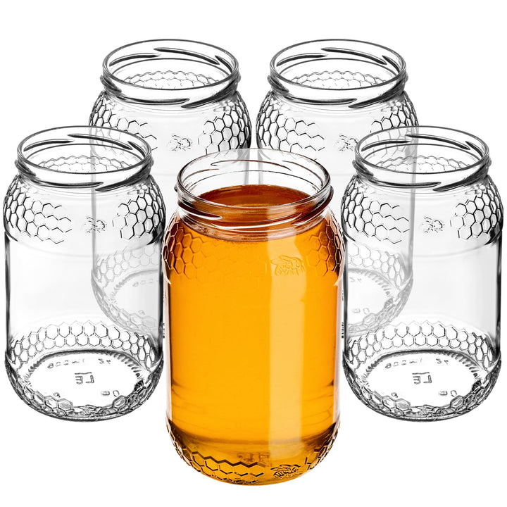 KADAX 48er Set Einmachgläser 900ml TO82 Ohne Deckel, Grosse Sturzgläser mit Schraubdeckel, Einkochgl