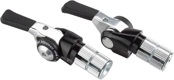 microSHIFT Lenkerend-Schalthebel-Set, 8-Gang-Strasse, doppelt/dreifach, Shimano-kompatibel, schwarz
