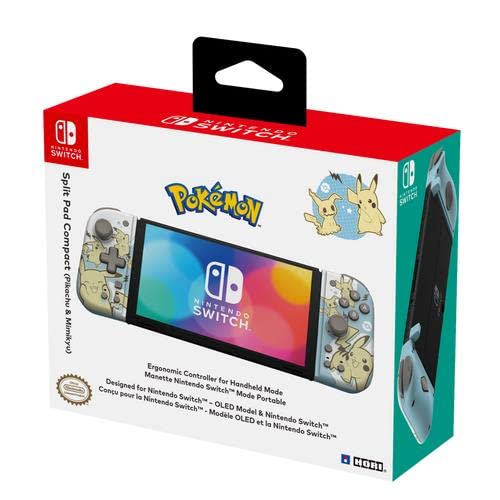 HORI Nintendo Switch Split Pad Compact (Pikachu &amp; Mimikyu) - Ergonomic Controller for Handheld Mode