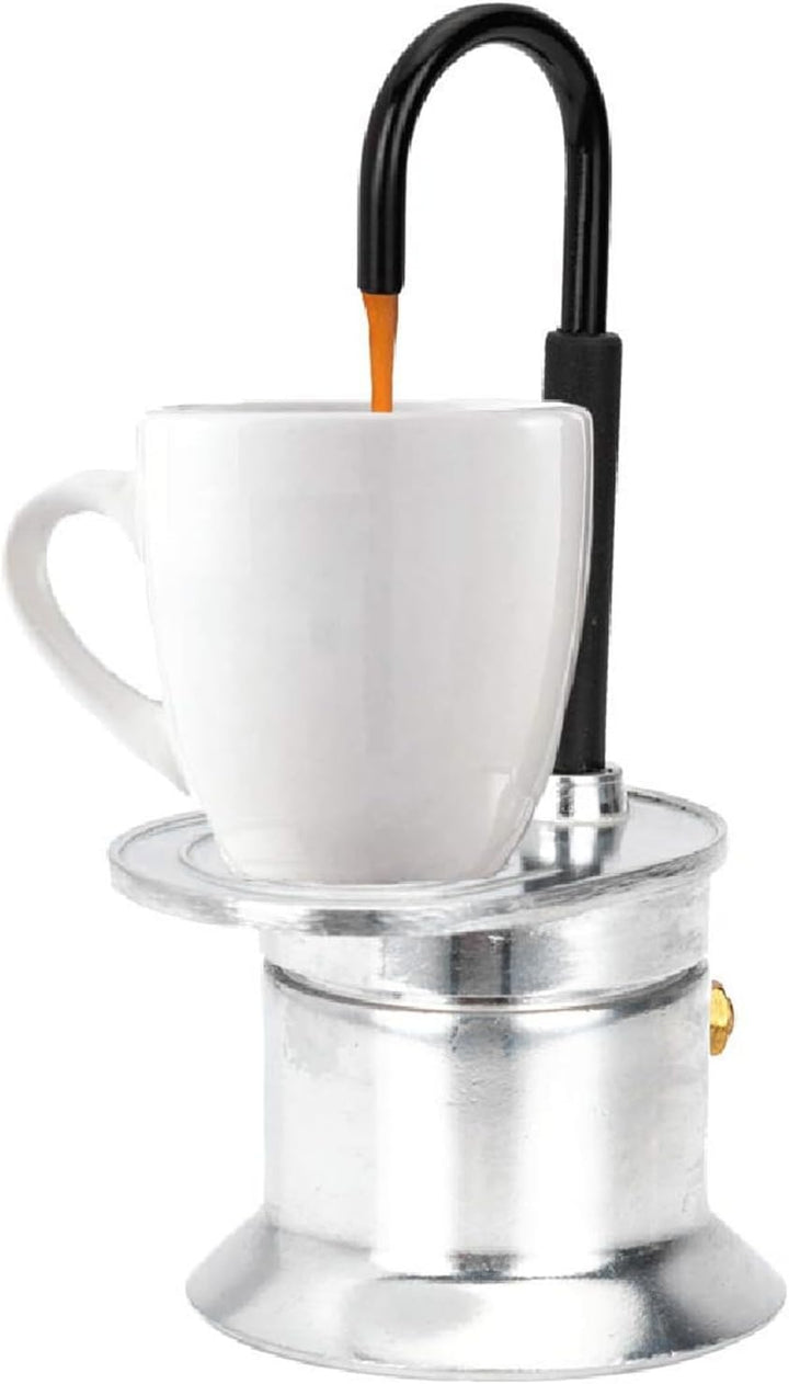 Moka Espressokocher 50 ml Edelstahl 1 Tasse Einrohr