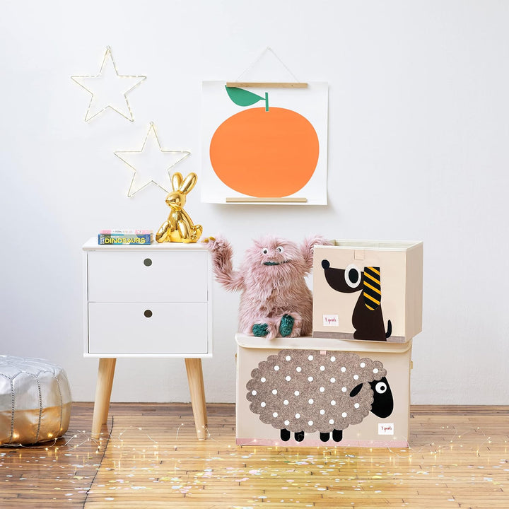 3 Sprouts Aufbewahrungsbox Hund Cremefarben, Cremefarben