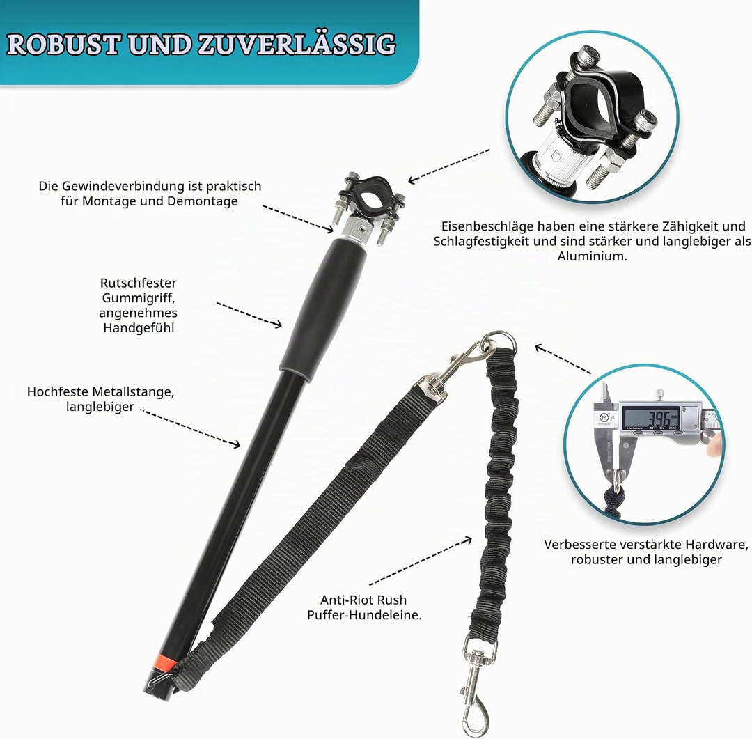 wefaner Hundefahrrad-Übungsleine Hände frei Fahrrad-Hundeleine, Fahrrad Führleine für Hunde Robust u