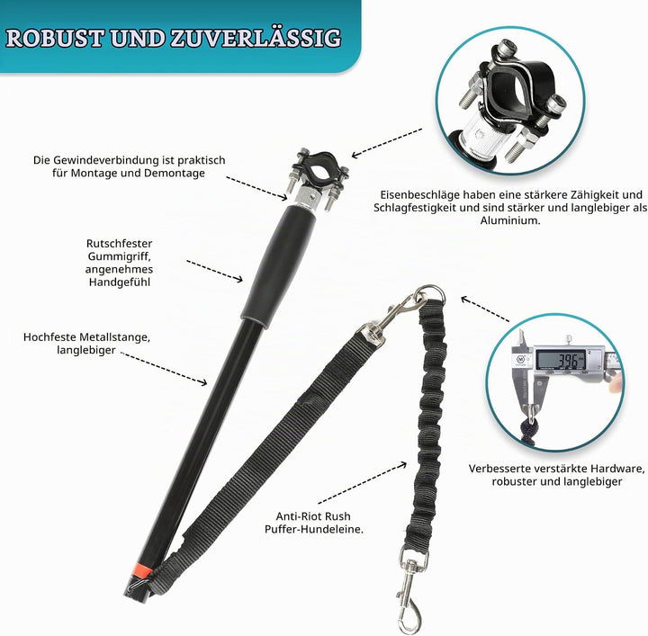 wefaner Hundefahrrad-Übungsleine Hände frei Fahrrad-Hundeleine, Fahrrad Führleine für Hunde Robust u