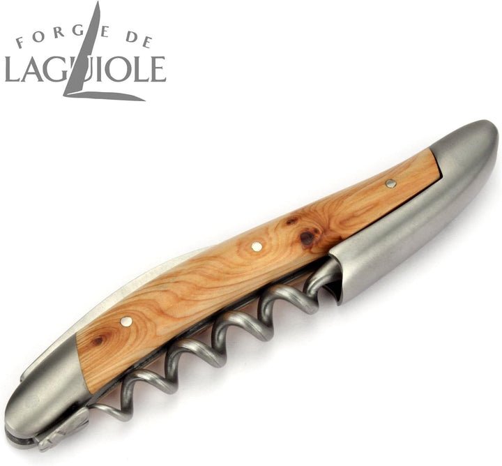 Forge de Laguiole Kellnermesser Sommelierbesteck - Griff Wacholder - Edelstahl matt