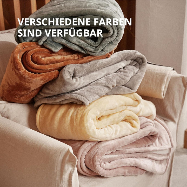 GOTCOZY Heizdecke 130x160 cm - Weicher seidiger Plüsch Wärmedecke Heizdecke 9 Heizstufen und 10 Stun