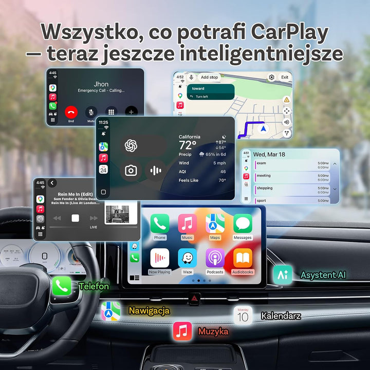 (2026 Aktualisiert) OTTOCAST Kabelloser CarPlay &amp; Android Auto Adapter 2-in-1, Ottocast Mini Slim fü