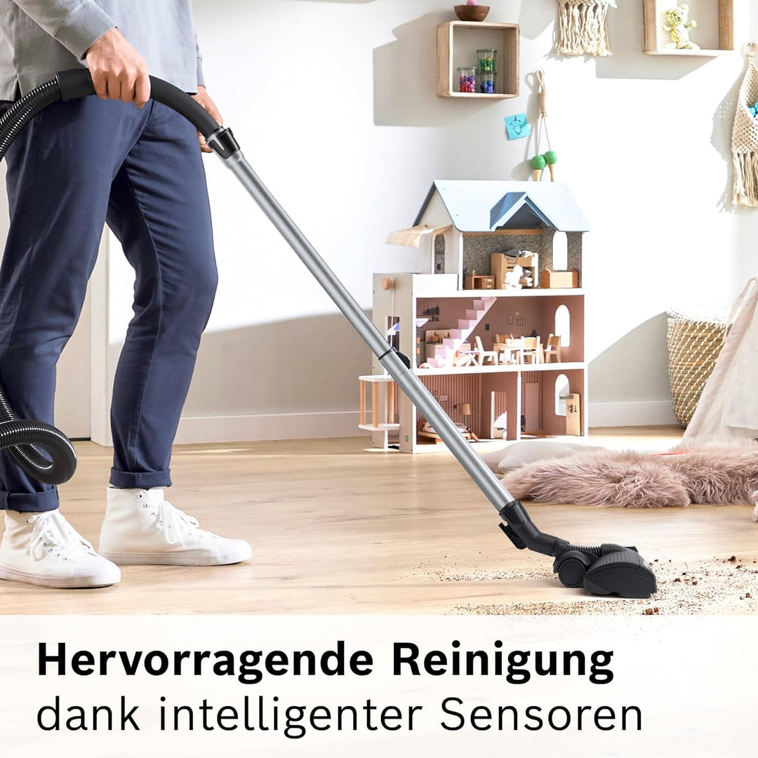 Bosch Staubsauger beutellos ProSilence Serie 8 BGS7MS64, Bodenstaubsauger, leise, Hygiene-Filter, Bo
