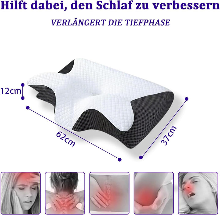 Curosleep Kissen, 2 IN 1 Ergonomisches OrthopäDisches Kissen Seladi Airflow Pro Nacken Therapiekisse