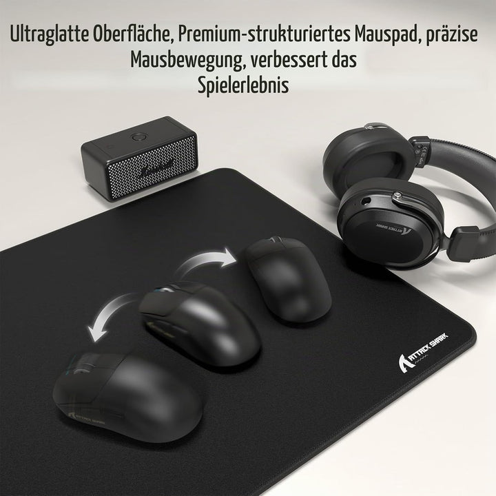 ATTACK SHARK CM02PRO E-Sport-Gaming-Mauspad, strapazierfähiges, grossformatiges Mauspad mit wasserab