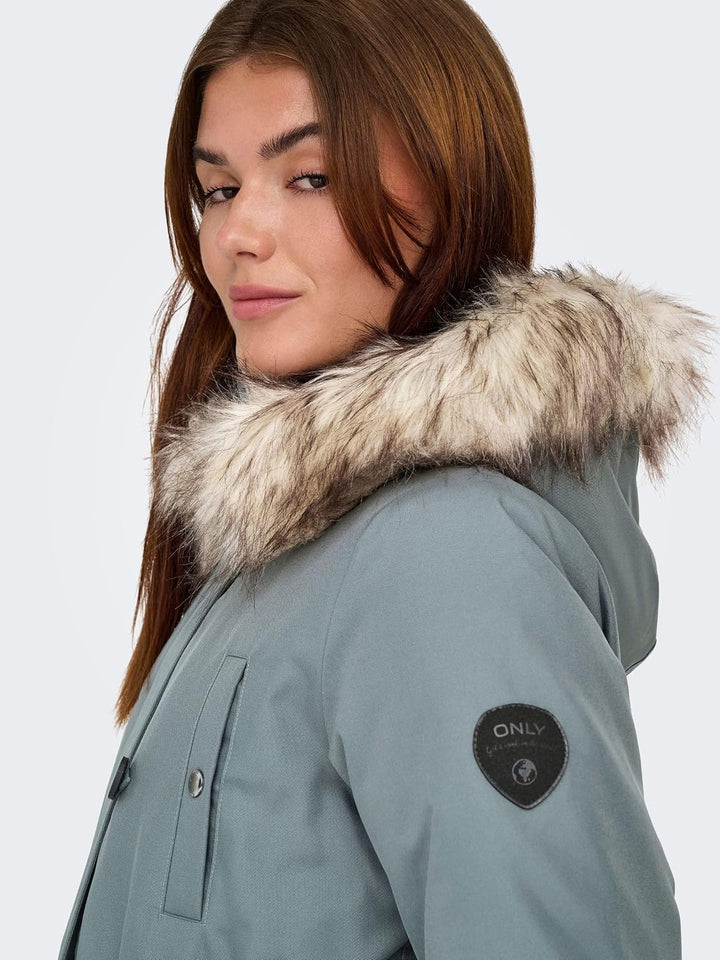ONLY Female Langer Parka ONLIRIS Langer Parka XS Balsam Green, XS Balsam Green