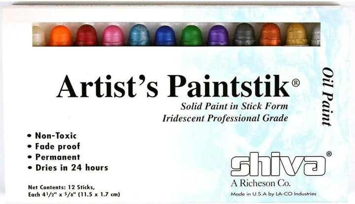 Jack Richeson Shiva Ölgemälde Stick, schillernden Farben, Set von 12