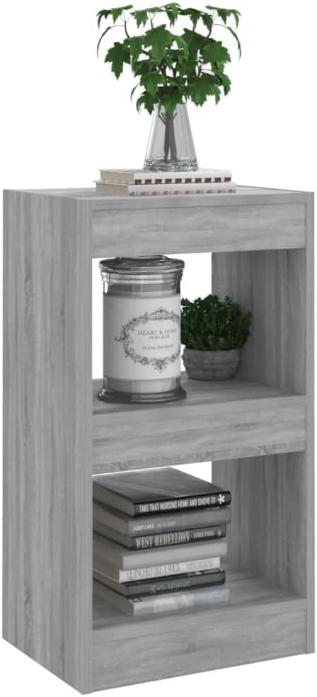 WIFESE Bücherregal Raumteiler 40x30x72 cm 2 Fächer Holzregal Regal für Arbeitszimmer Büro Wohnzimmer