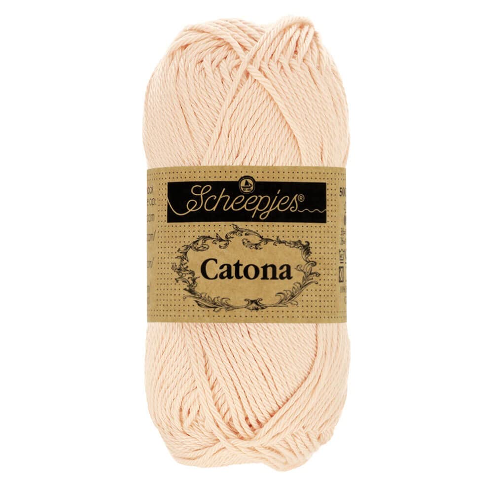 Scheepjes 1678-2 Catona Baumwolle Garn, 255 Shell, 10x50g, 10 Count 10x50g 255 Shell, 10x50g 255 She