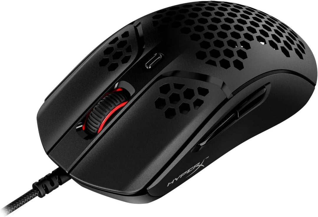 HyperX Pulsefire Haste Gaming-Maus – Ultraleicht, 59g, Wabenschale, Hex-Design, HyperFlex-Kabel, bis