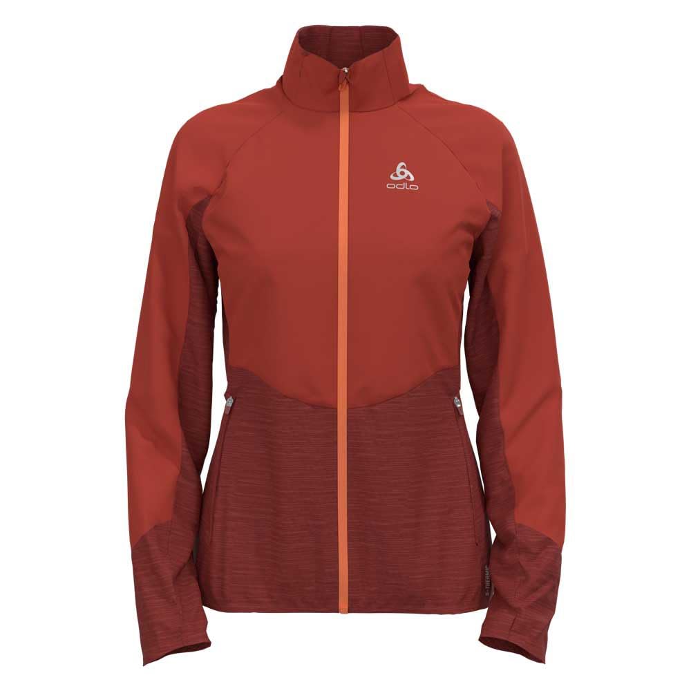 Odlo Damen Run Easy Warm Hybrid Jacke Isolationsjacke S cinnabar - spiced apple, S cinnabar - spiced