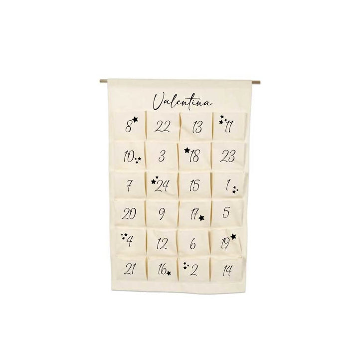 minimutz XL Adventskalender mit Name personalisiert für Kinder | 24 Taschen zum selber Befüllen gros