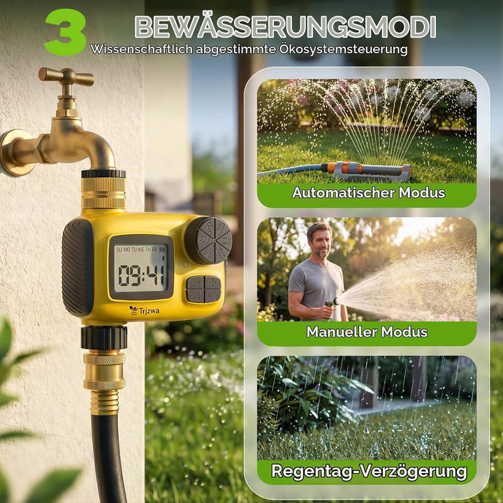 Bewässerungscomputer Programmierbare Tropfschlauchbewässerung mit Messingeinlass,Automatische Zeitge