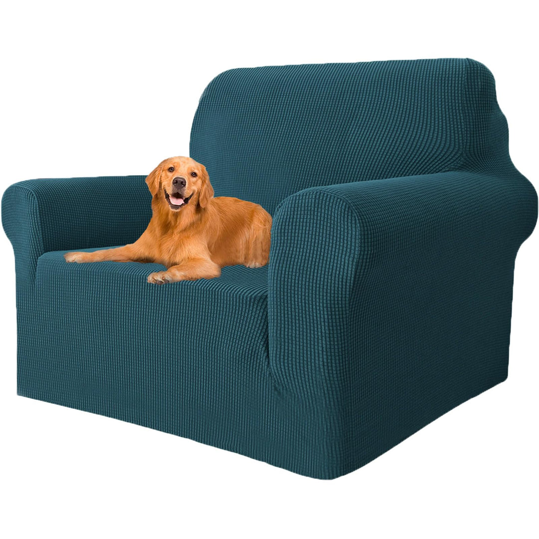YSTELLAA Stretch Sofa überzug 1 Sitzer, Super Elastisch Sofabezug Mit Armlehnen Waschbarer, kratzfes